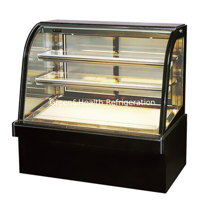Armoire de boulangerie à lumière LED refroidisseur d'affichage de gâteau avec roue facile à déplacer