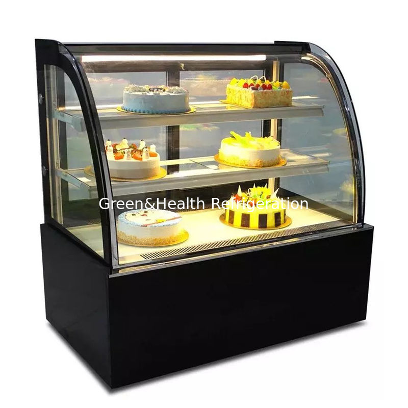 Armoire de boulangerie à lumière LED refroidisseur d'affichage de gâteau avec roue facile à déplacer