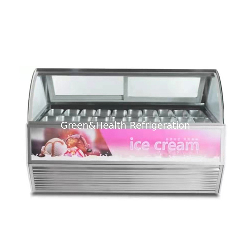 Couleur et taille personnalisables Display de glace congélateur 10 / 12 / 16 / 22 Pans