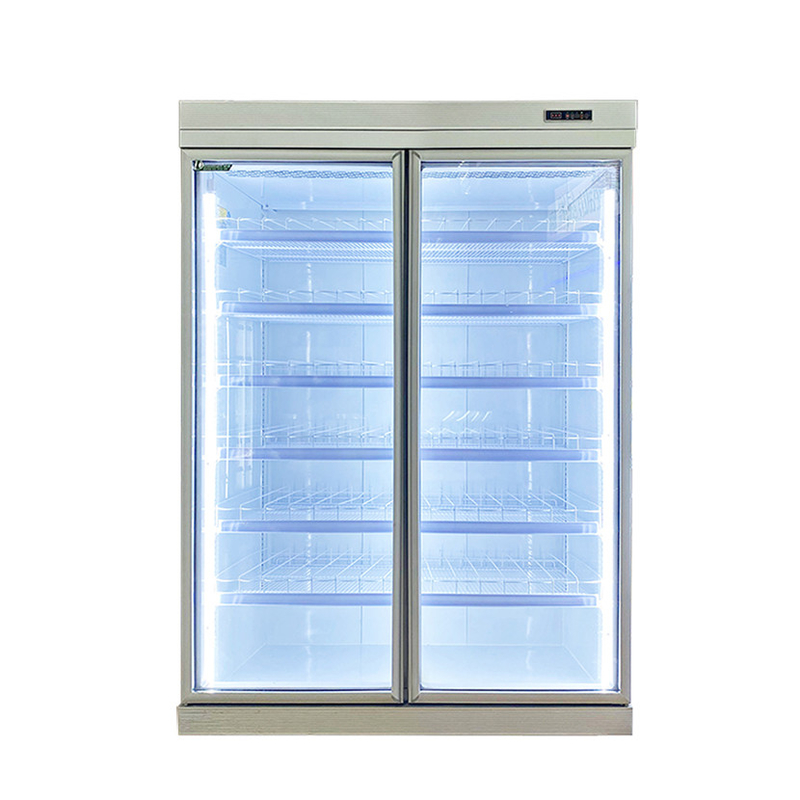 Congélateur vertical commercial sans gel avec roues de portes 2/3/4/5
