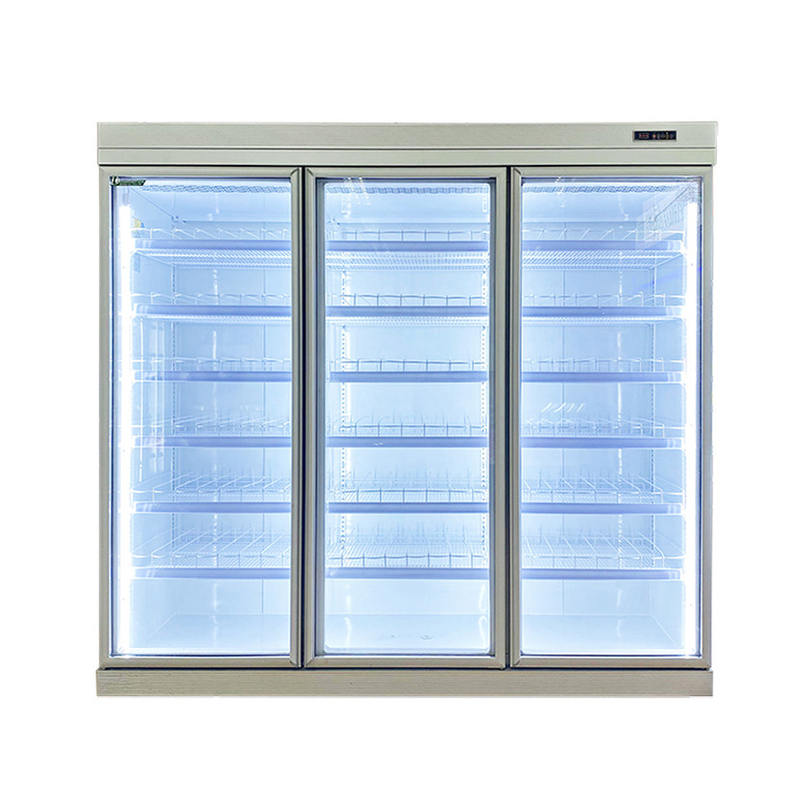 Congélateur vertical commercial sans gel avec roues de portes 2/3/4/5