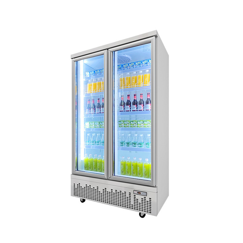 Boutique utilise porte en verre boissons refroidisseur de boissons pour les espaces commerciaux modernes