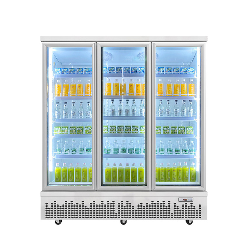 Boutique utilise porte en verre boissons refroidisseur de boissons pour les espaces commerciaux modernes