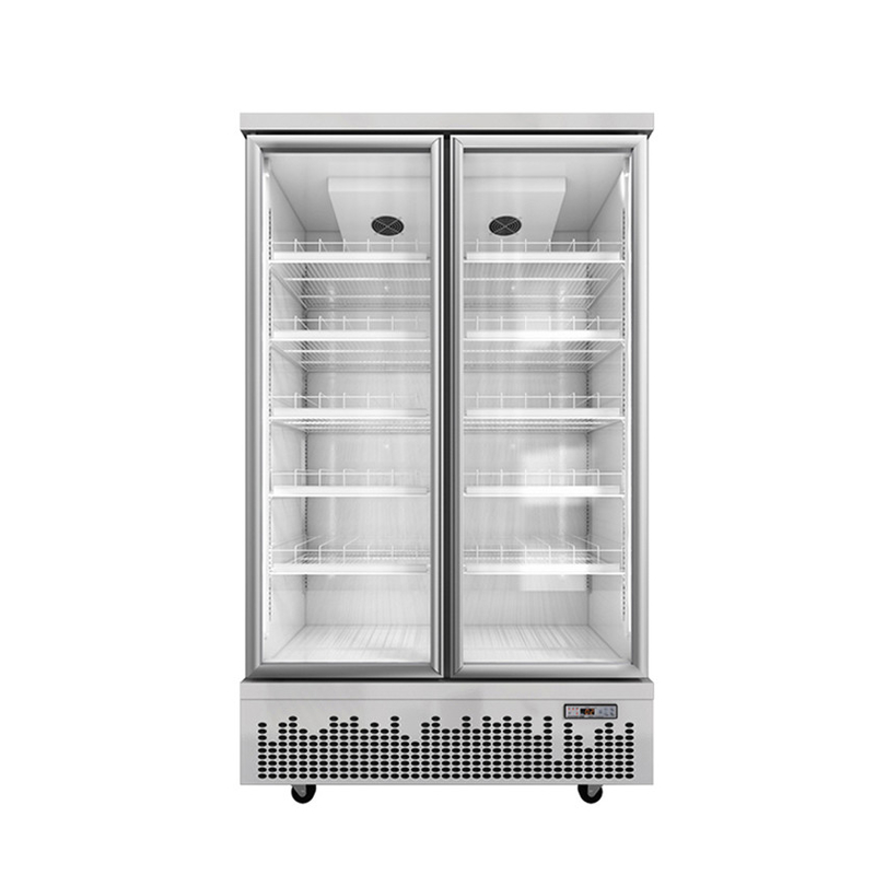 Boutique utilise porte en verre boissons refroidisseur de boissons pour les espaces commerciaux modernes