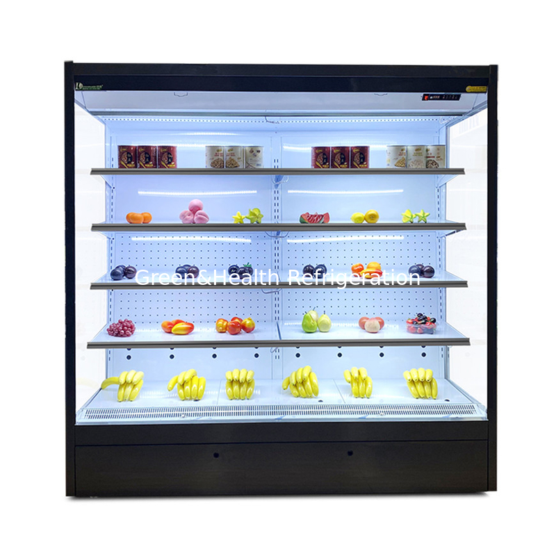 Affichage ouvert réfrigérateur refroidissement pour les aliments et boissons frais Affichage de la température 2-8C