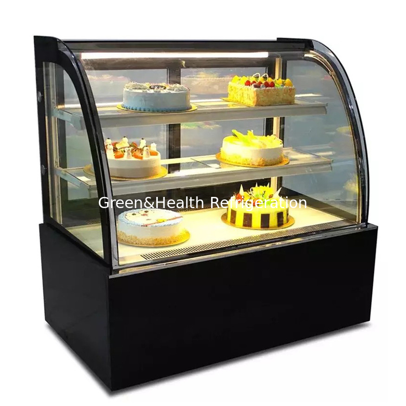 Base en marbre 2 couches Decks affichage gâteau congélateur pour les pâtisseries de sushi serpent affichage