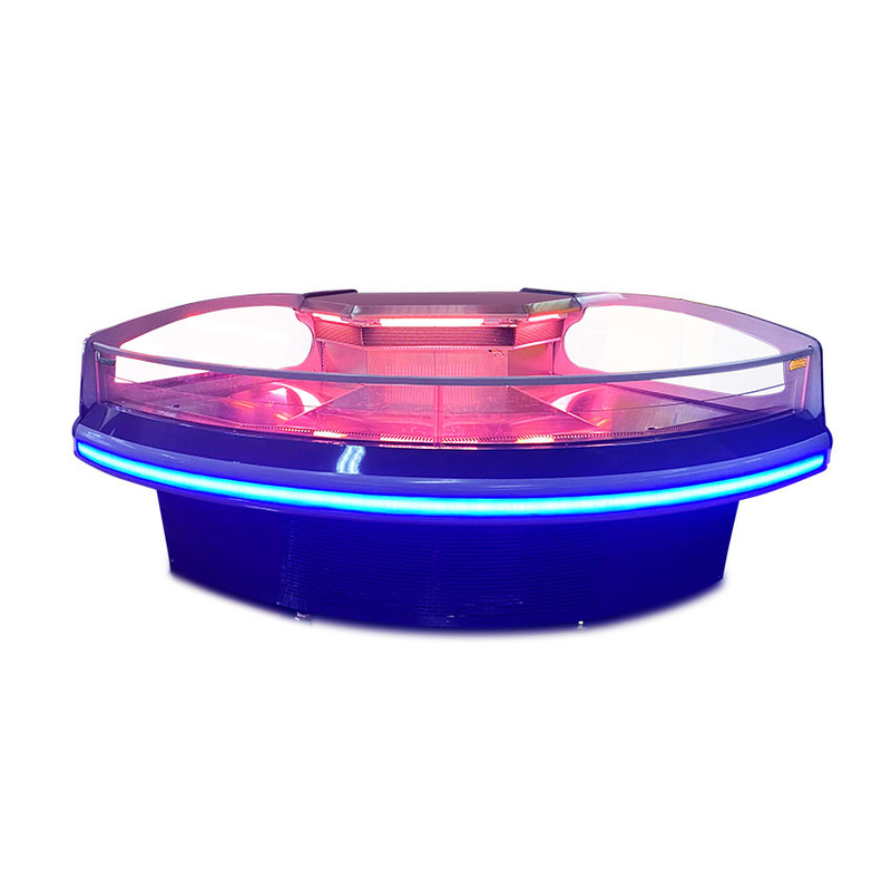 Ventilateur de refroidissement en acier inoxydable Display de viande congélateur -2 à 8.C avec lumière LED