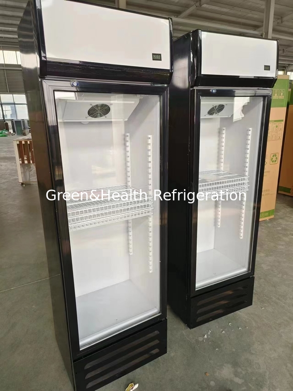 Supermarché à porte unique refroidisseur de boissons en verre avec refroidissement direct par air