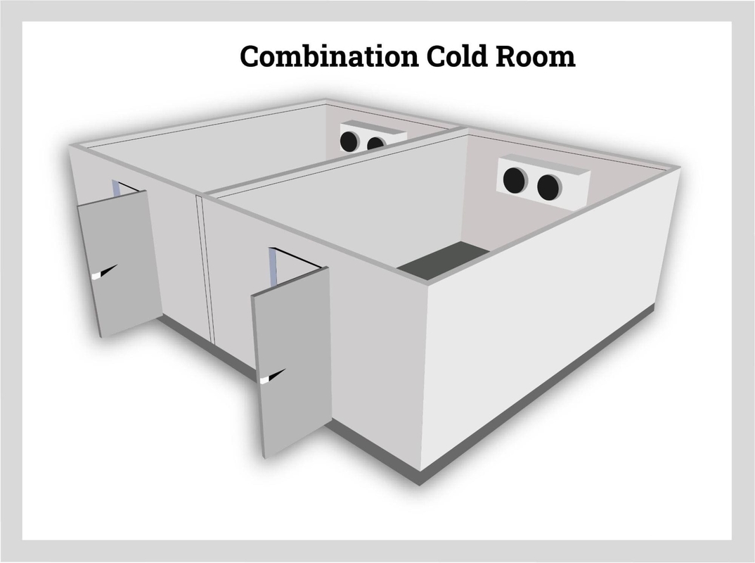 Chambre de stockage à froid refroidisseur à entrée congélateur à entrée avec système de réfrigération