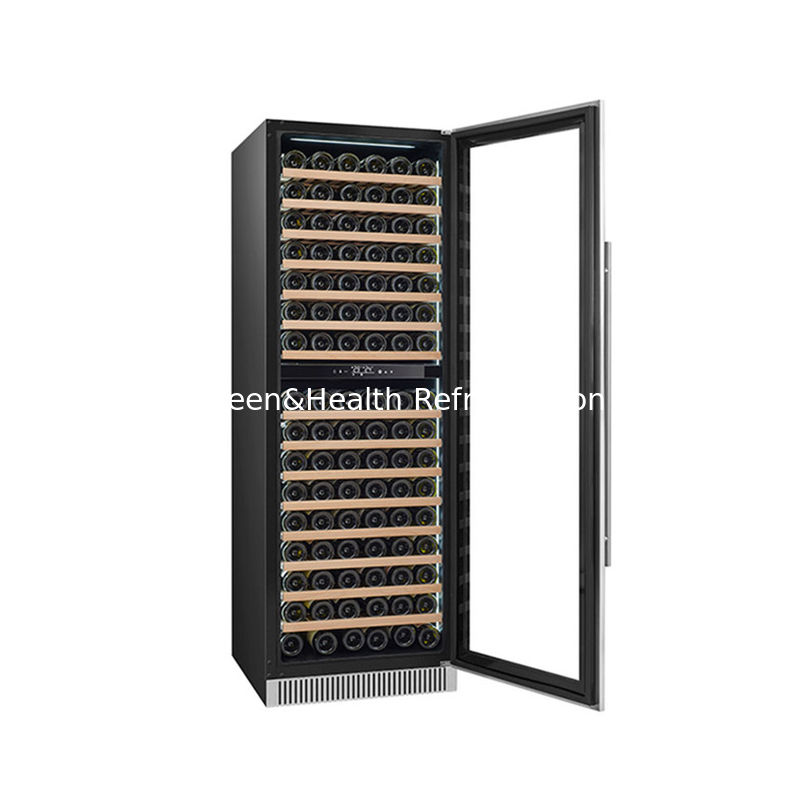 Certificat ETL Cooler à vin électrique à double zone pour 60 bouteilles pour le stockage et la conservation du vin