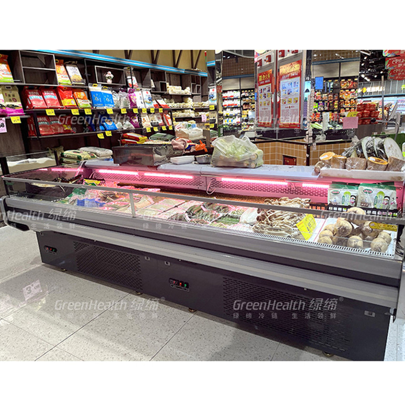 Réfrigérateur à large écran de viande de porc portable à 2 à 8 °C congélateur ouvert