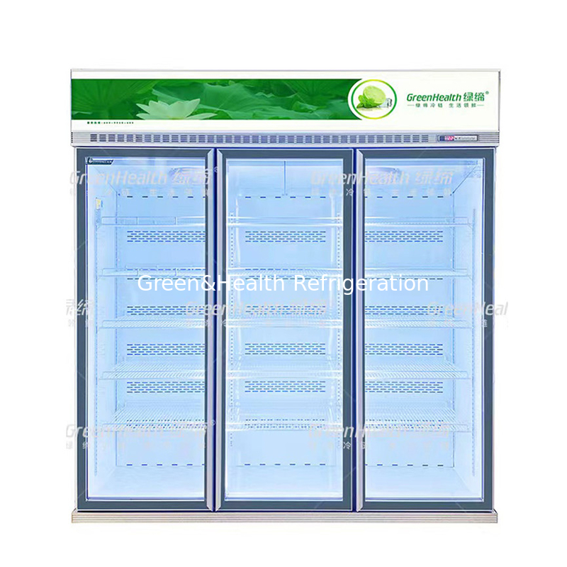 Supermarché personnalisé 5 couches de réfrigérateur avec ventilateur de refroidissement et unité de compresseur Cubigel