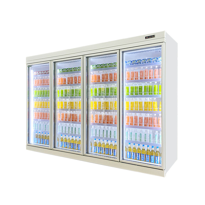 5 couches réglable étagère porte de verre refroidisseur de boissons avec R22 Panasonic compresseur