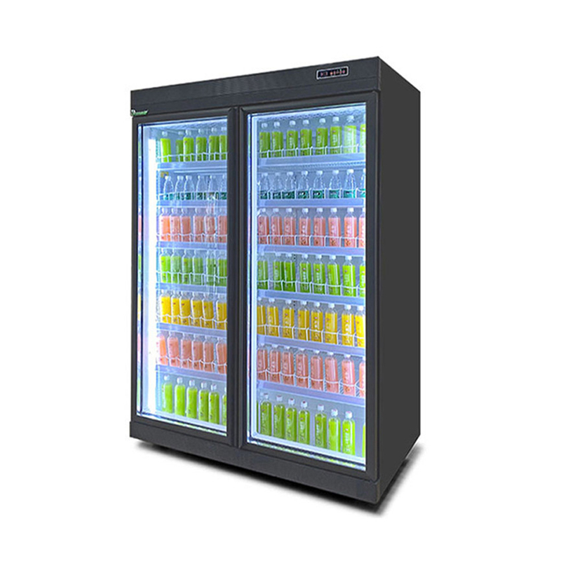 5 couches réglable étagère porte de verre refroidisseur de boissons avec R22 Panasonic compresseur
