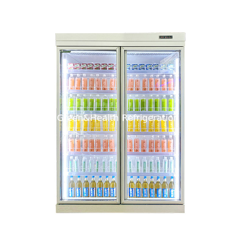 Refroidisseur de boissons en verre à 5 étagères réglables avec porte, refroidissement par ventilateur et contrôleur numérique