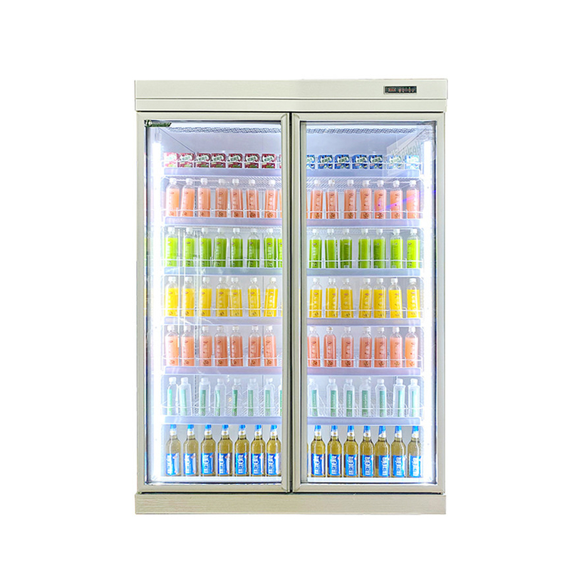 5 couches réglable étagère porte de verre refroidisseur de boissons avec R22 Panasonic compresseur