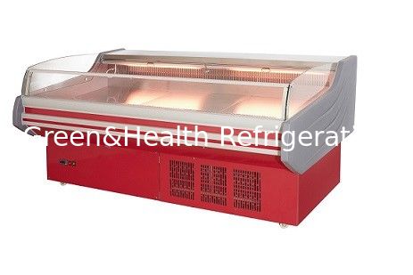 congélateur à écran ouvert horizontal en acier inoxydable de 800L pour réfrigérateur à viande congélateur commercial