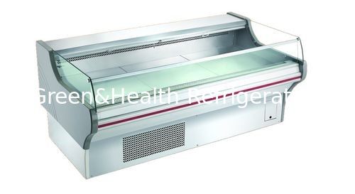 congélateur à écran ouvert horizontal en acier inoxydable de 800L pour réfrigérateur à viande congélateur commercial