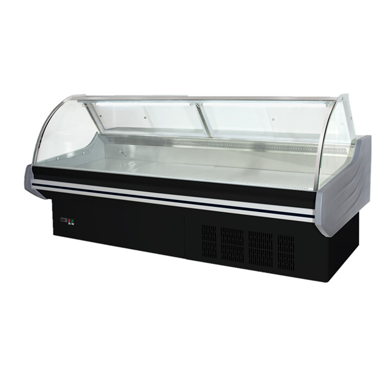 220/50hz Voltage de gaz R404a vitrine de nourriture cuite vitrine de viande