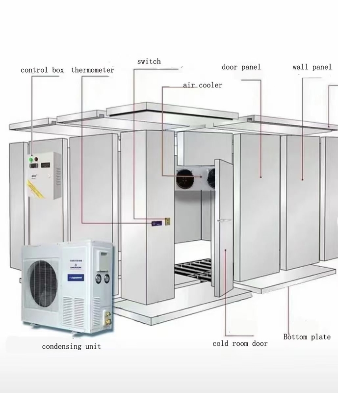 Salle de stockage à froid en mousse de polyuréthane dur pour les légumes / fruits / viandes / poissons et l' air de refroidissement