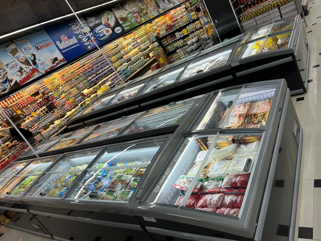 Système de refroidissement direct congélateur commercial à affichage avec température -18-22°C et volume 630L