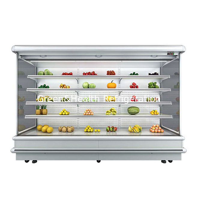Chiller ouvert à plusieurs ponts pour l'affichage des fruits au supermarché