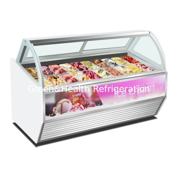 Équipement de la glacière Gelato Glacière Display congélateur de 10 à 22 GN