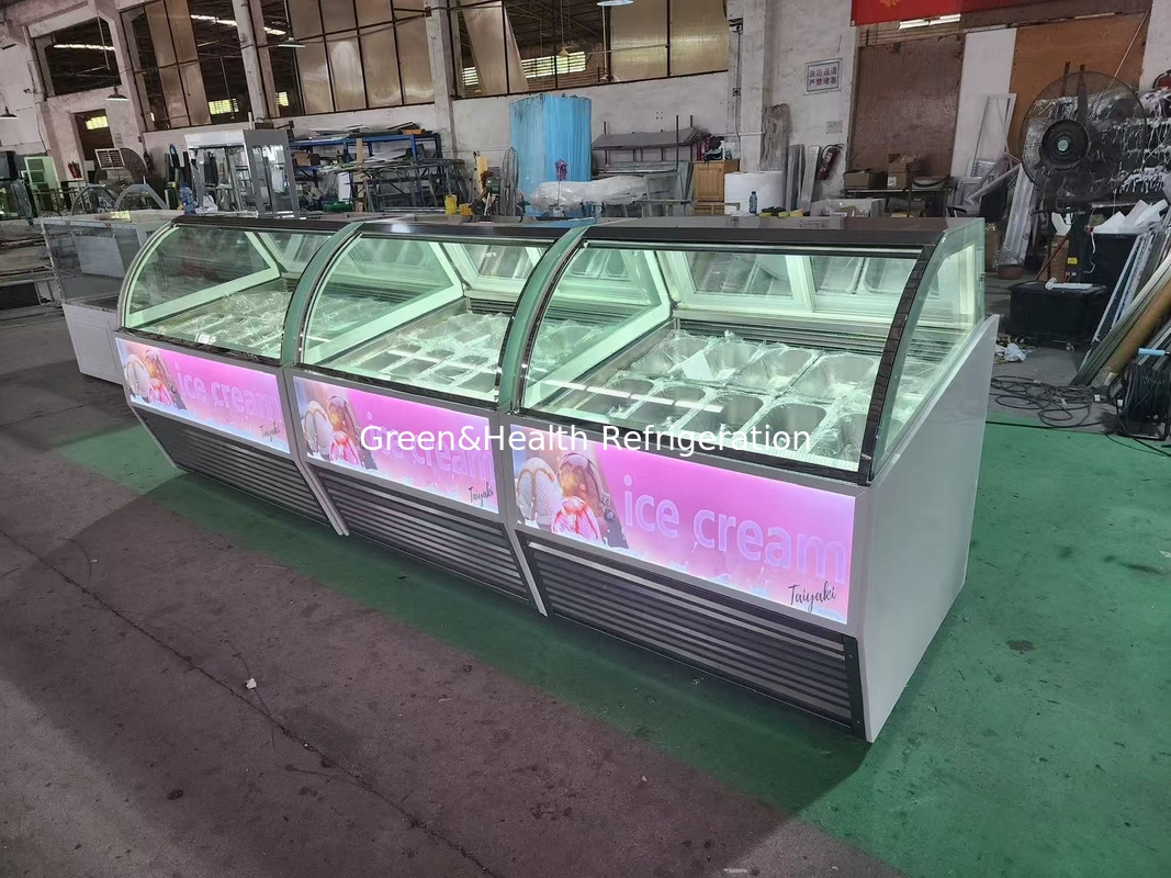 Équipement de la glacière Gelato Glacière Display congélateur de 10 à 22 GN