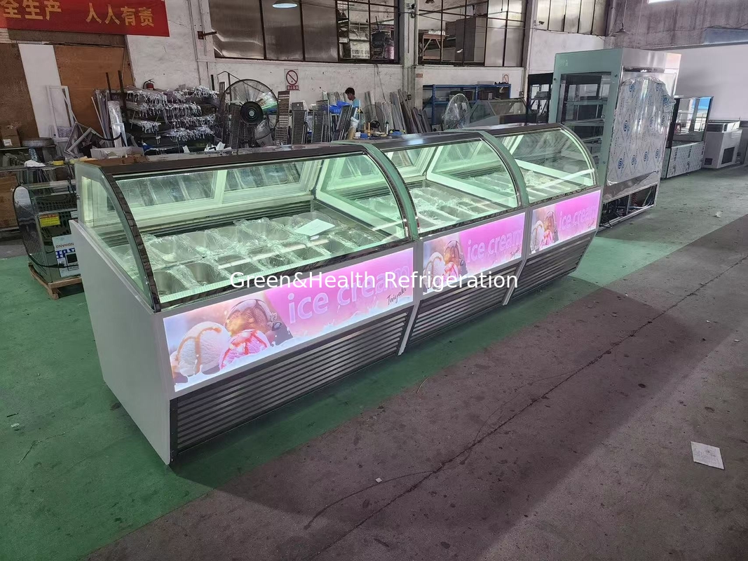 Équipement de la glacière Gelato Glacière Display congélateur de 10 à 22 GN