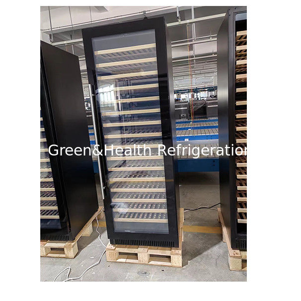 Certificat ETL, étagère en bois de hêtre, porte simple/double, porte en verre, congélateur de stockage de vin rouge