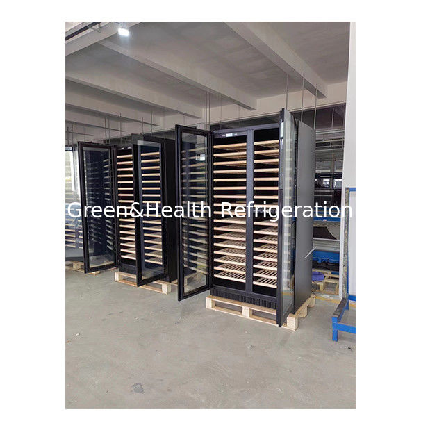 Certificat ETL, étagère en bois de hêtre, porte simple/double, porte en verre, congélateur de stockage de vin rouge