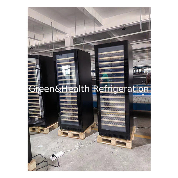 Certificat ETL 326 unités équipées de deux portes en verre trois refroidisseurs de vin à température indépendante