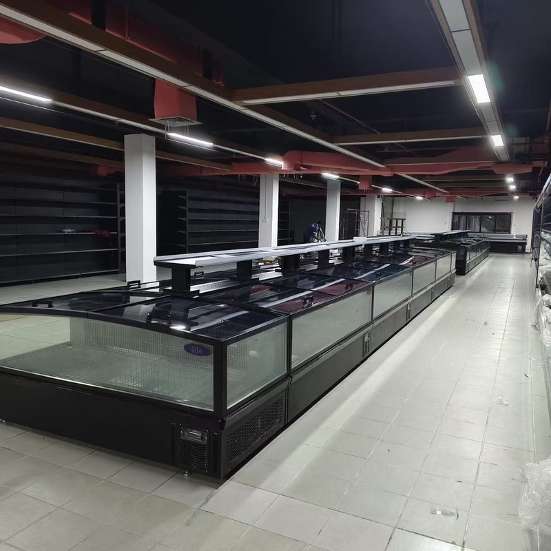 -18-22°C R290 congélateur modulaire à isolation ventilée avec écran en verre incurvé ultra-grand