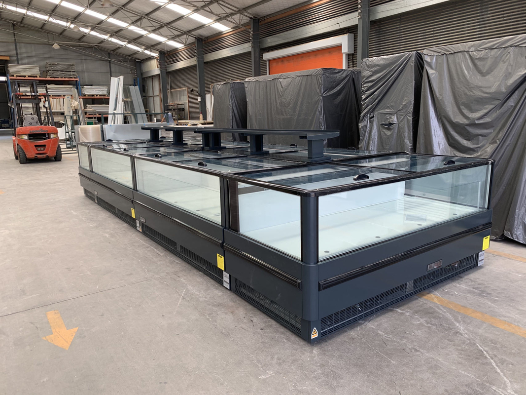 -18-22°C R290 congélateur modulaire à isolation ventilée avec écran en verre incurvé ultra-grand