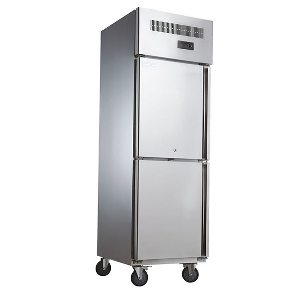 Cuisine de restauration commerciale verticale Entreposage en acier inoxydable congélateur à portes multiples congélateur de cuisine