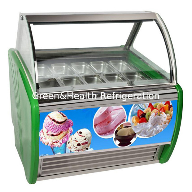 Boutique de crème glacée / magasin de commodité / magasin en utilisant un écran de stockage de crème glacée élégant et élégant congélateur de crème glacée