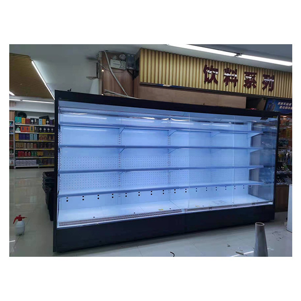 Réfrigérateur-congélateur d'angle ouvert pour supermarché/dépanneur pour le stockage des aliments/boissons