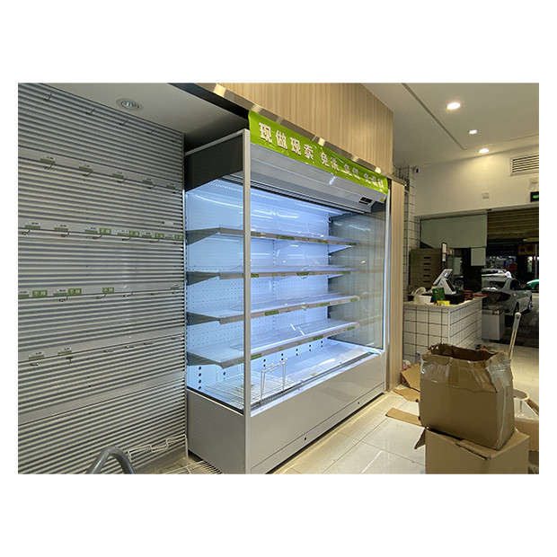 Réfrigérateur-congélateur d'angle ouvert pour supermarché/dépanneur pour le stockage des aliments/boissons