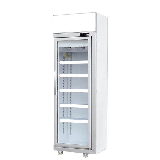 Supermarché / magasin commercial avec une porte en verre équipé de réfrigérateurs de congélation
