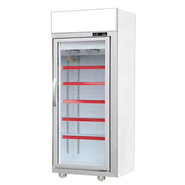 Supermarché / magasin commercial avec une porte en verre équipé de réfrigérateurs de congélation