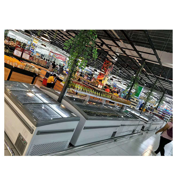Commercial congélateur horizontal/entreposage de boulettes de viande Display Isle Cabinet congélateur à vendre