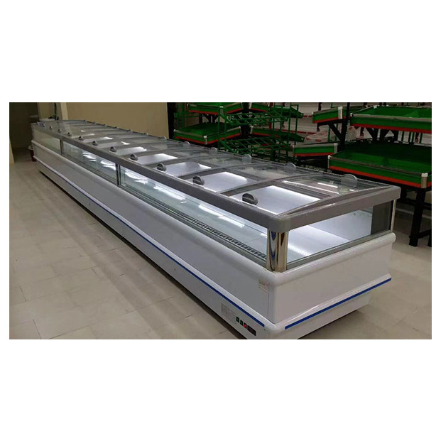 Commercial congélateur horizontal/entreposage de boulettes de viande Display Isle Cabinet congélateur à vendre