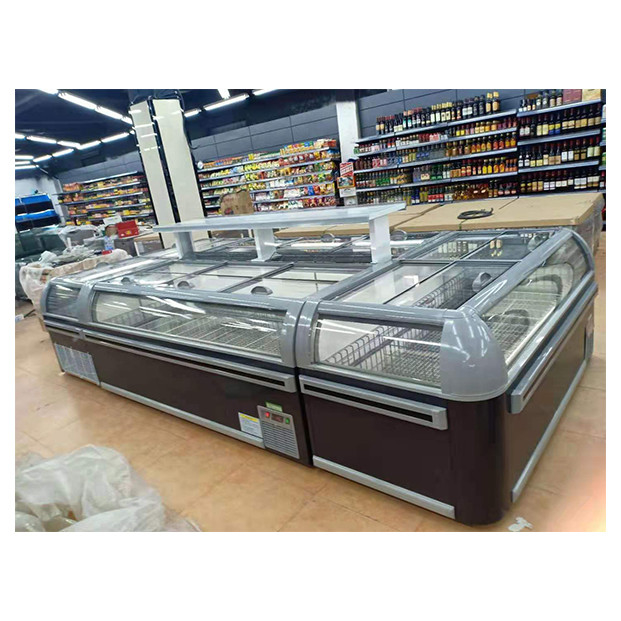 Commercial congélateur horizontal/entreposage de boulettes de viande Display Isle Cabinet congélateur à vendre
