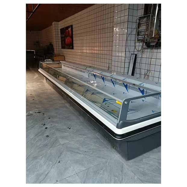 Supermarché / Boutique de viande / Marché de style européen Refrigérateur à couvercle ouvert