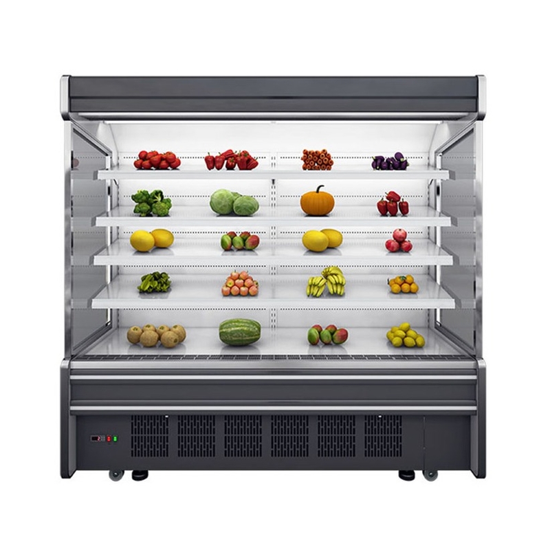 Commercial Chiller ouvert vitrine Plug-in type Multideck affichage Chiller pour les légumes et les boissons