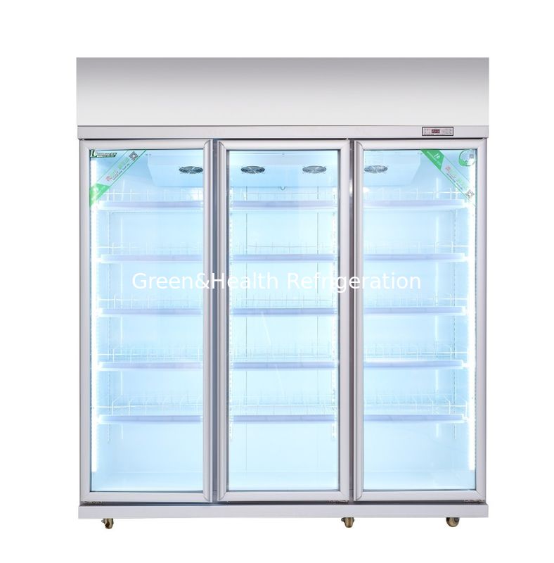 -18 | congélateur en verre droit commercial de porte 22℃ pour le poulet de viande/crème glacée