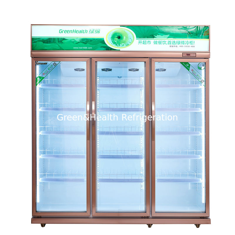 -18 | congélateur en verre droit commercial de porte 22℃ pour le poulet de viande/crème glacée