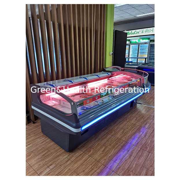 Congélateur d'exposition pour le stockage de viande fraîche à basse température, avec compresseur importé de haute qualité, réfrigération rapide et horizontal
