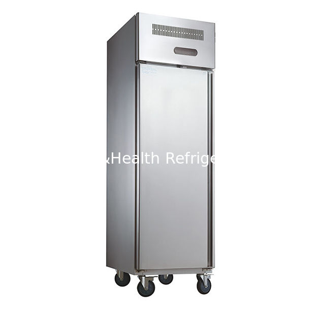 Congélateur de cuisine en acier inoxydable vertical commercial avec une longueur de 1480 mm et un moteur de ventilateur de refroidissement dynamique