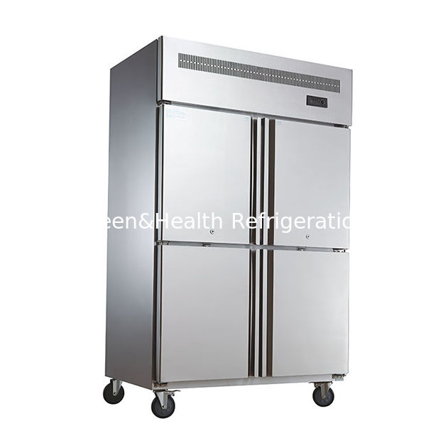 Congélateur de cuisine en acier inoxydable vertical commercial avec une longueur de 1480 mm et un moteur de ventilateur de refroidissement dynamique